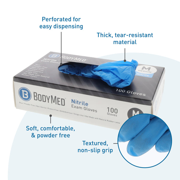 BodyMed® Nitrile Exam Gloves