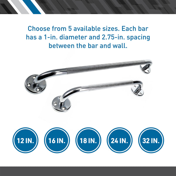 BodyMed® Chrome Plated Steel Grab Bar