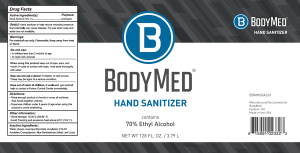 BodyMed Hand Sanitizer - Drug Facts amp & Label