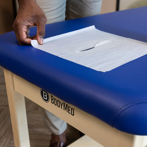 BodyMed® Headrest Paper Tissue Sheets, With or Without Nose Slit, 12" x 12"