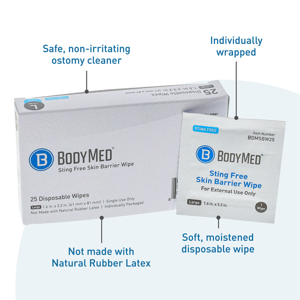 BodyMed Skin Barrier Wipes (No Sting)