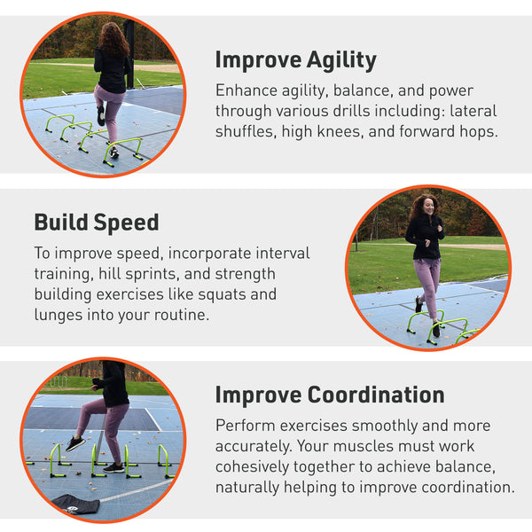 BodySport® Rehab Adjustable Agilitity Training Hurdles