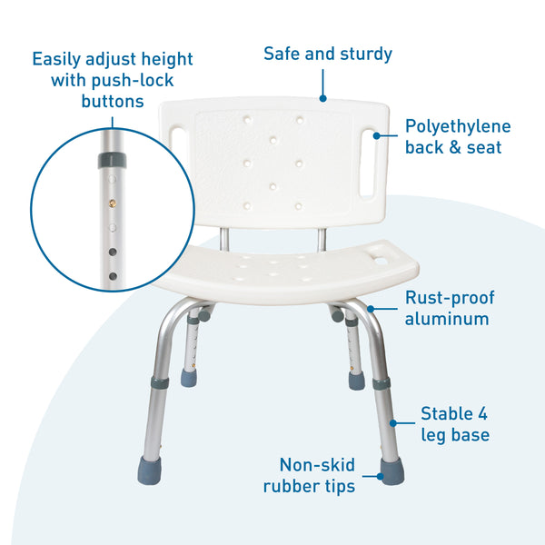 BodyMed® Aluminum Shower Chair