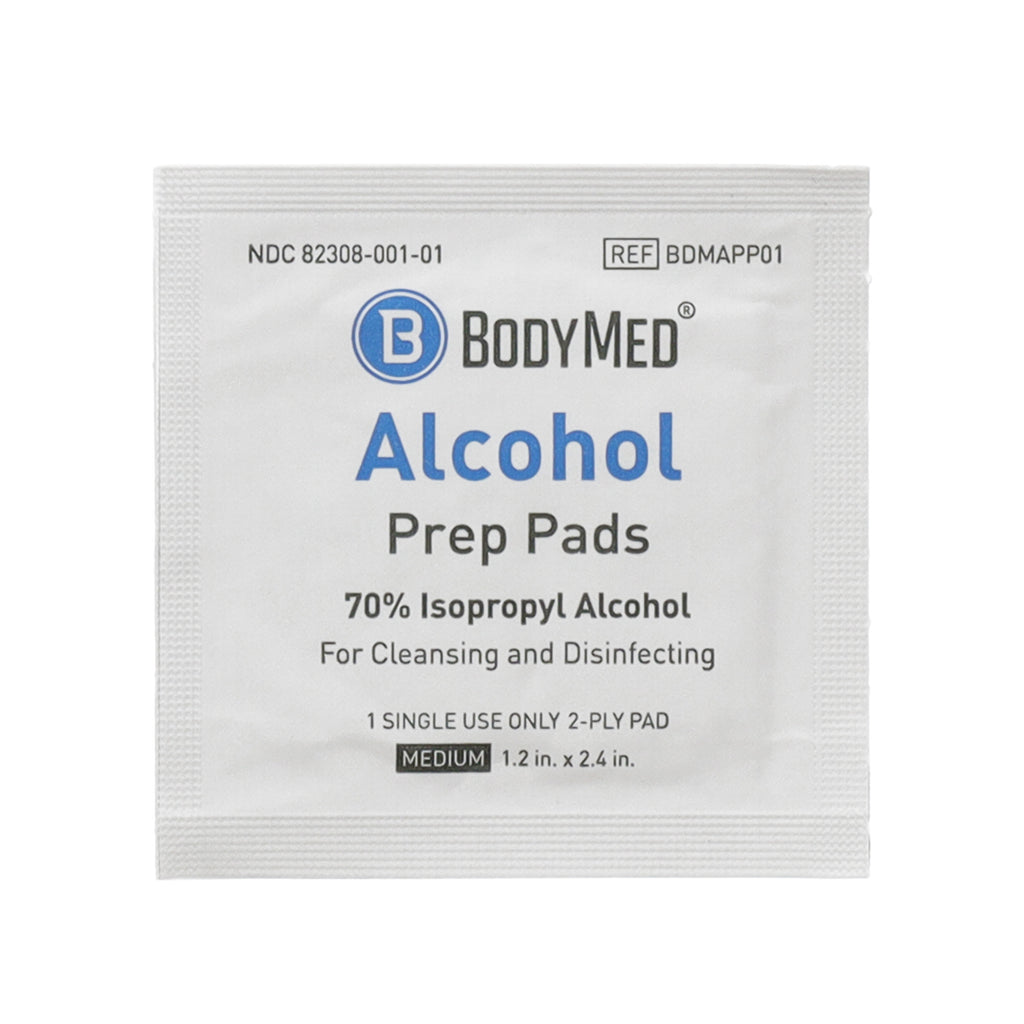 70% Alcohol Prep Pads, 100 Individually Wrapped Wipes