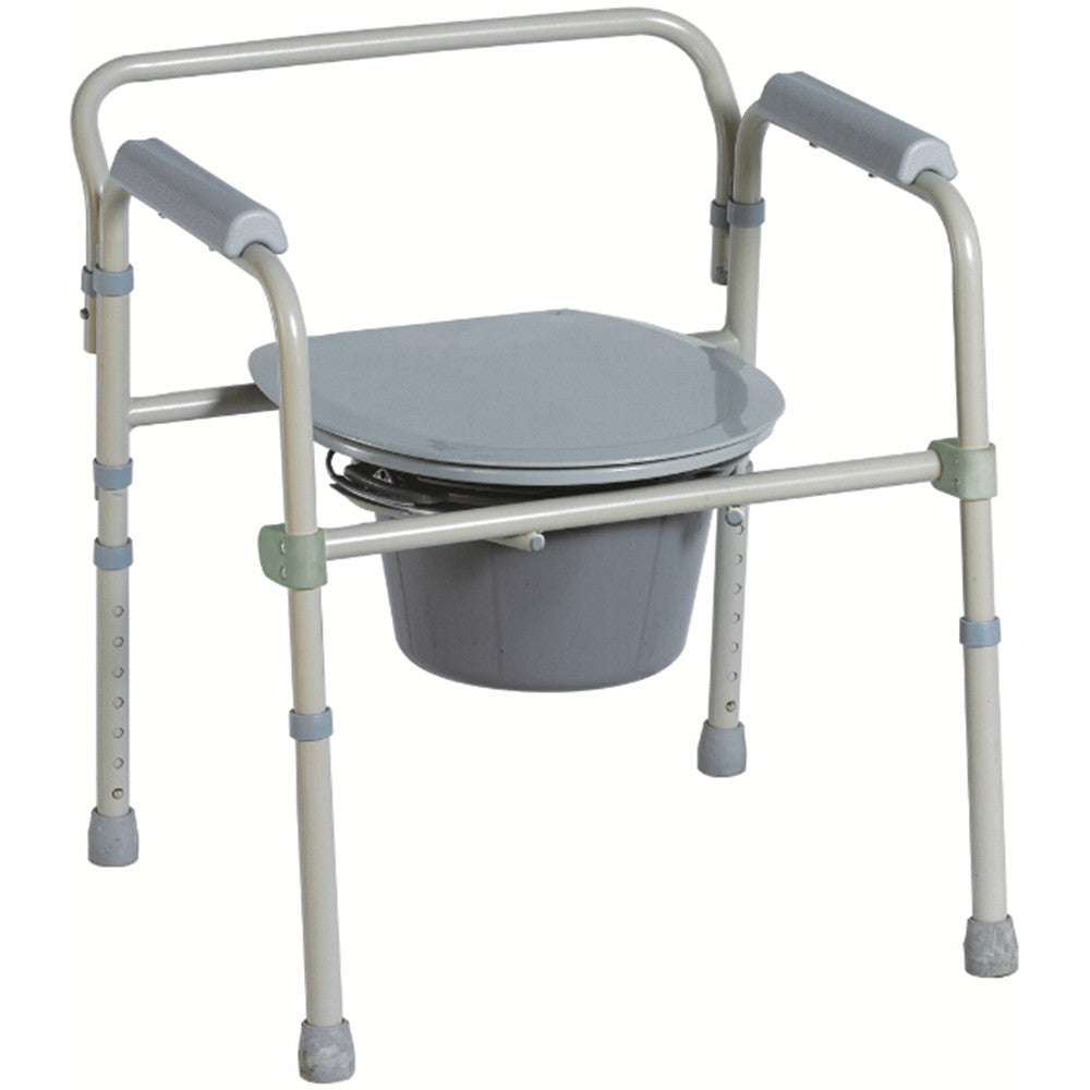 3 IN 1 Steel Folding Commode - North Coast Medical